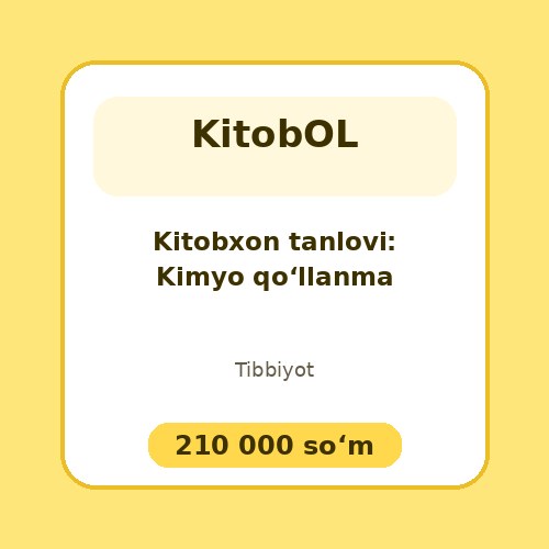 Kitobxon tanlovi: Kimyo qo‘llanma