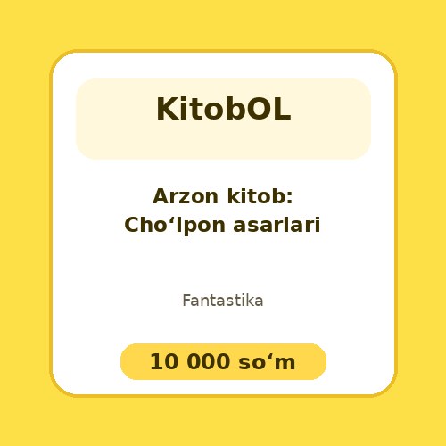 Arzon kitob: Cho‘lpon asarlari
